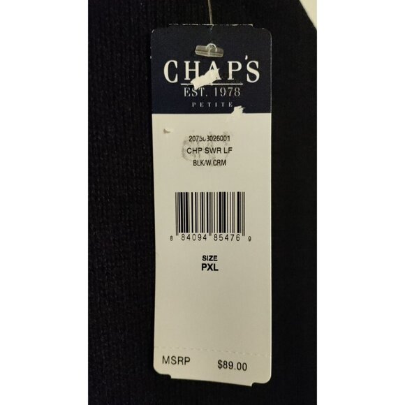 CHAPS Cardigan Sweater Sz PXL Petite XL Full Zip NWT - Picture 6 of 10